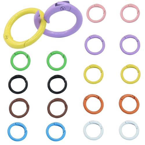 Zorfeter 40 runde O-Ringe, Triggerfeder-Schnapp-Clip, Schlüsselanhänger, Schnallenhaken, DIY-Zubehör für Schlüsselanhänger/Tasche/Geldbörse/Handtasche Zorfeter 40 runde O-Ringe, Triggerfeder-Schnapp-Clip, Schlüsselanhänger, Schnallenhaken, DIY-Zubehör für Schlüsselanhänger/Tasche/Geldbörse/Handtasche von Zorfeter