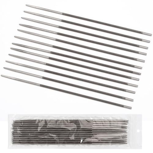 12 Stück Feile für Kettensäge, Rundfeile 4mm, Stahllegierung Kettensäge Feilen, Kettenfeile für Sägeketten 1/4" und 3/8"P 1,3mm, Kettensägenkette Schärfwerkzeuge 12 Stück Feile für Kettensäge, Rundfeile 4mm, Stahllegierung Kettensäge Feilen, Kettenfeile für Sägeketten 1/4" und 3/8"P 1,3mm, Kettensägenkette Schärfwerkzeuge von Zoruam