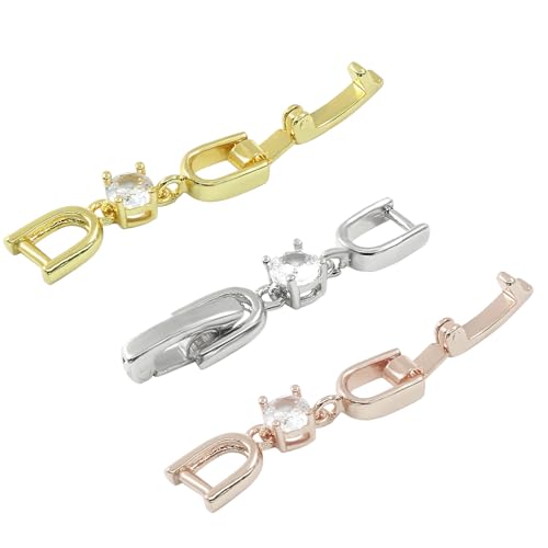 Zorveiio 3 x 3 cm Halsketten-Armband-Verlängerung, Silber/Gold/Roségold, Falt-Verlängerung, Schmuckverschlüsse für Schmuckherstellung Zorveiio 3 x 3 cm Halsketten-Armband-Verlängerung, Silber/Gold/Roségold, Falt-Verlängerung, Schmuckverschlüsse für Schmuckherstellung von Zorveiio