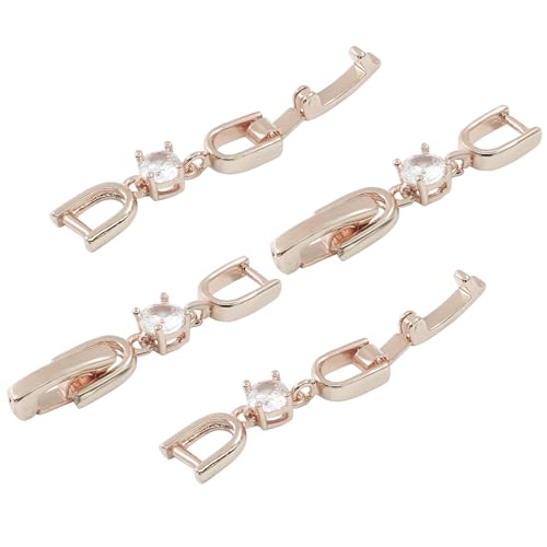 Zorveiio 4 Stück 3 cm Halsketten-Armband-Verlängerung, rotgoldene Faltverlängerung, Schmuckverschlüsse für Schmuckherstellung Zorveiio 4 Stück 3 cm Halsketten-Armband-Verlängerung, rotgoldene Faltverlängerung, Schmuckverschlüsse für Schmuckherstellung von Zorveiio