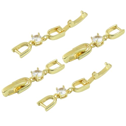 Zorveiio 4 x 3 cm lange Halsketten-Armband-Verlängerung, goldfarbene Faltverlängerung, Schmuckverschlüsse für Schmuckherstellung Zorveiio 4 x 3 cm lange Halsketten-Armband-Verlängerung, goldfarbene Faltverlängerung, Schmuckverschlüsse für Schmuckherstellung von Zorveiio