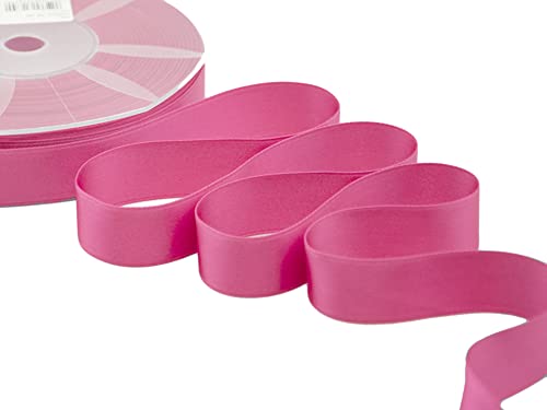 Zorzetto s.r.l. Doppelsatinband, Pink Pfingstrose, 25 mm x 50 m von Furlanis