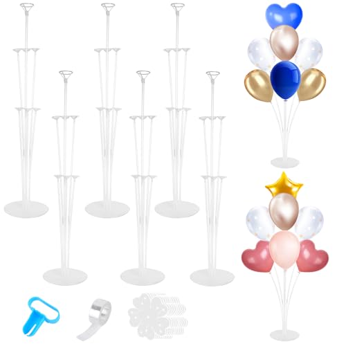 Zouboto Wiederverwendbares Ballonständer-Set, transparent, 70 cm Höhe, Tischdekoration, für Geburtstag, Hochzeit, Dekoration, langlebig, Party-Ballon-Display für Veranstaltungen und Zuhause, 6 Sets Zouboto Wiederverwendbares Ballonständer-Set, transparent, 70 cm Höhe, Tischdekoration, für Geburtstag, Hochzeit, Dekoration, langlebig, Party-Ballon-Display für Veranstaltungen und Zuhause, 6 Sets von Zouboto
