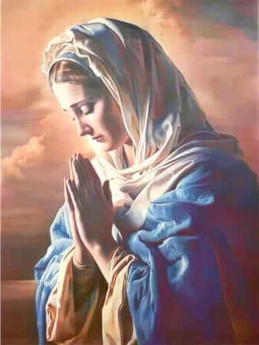 Diamond Painting Erwachsene Religion, 5D Diamant Painting Bilder Beten Diamond Painting Set, Diamond Painting Kinder DIY Crystal Art Malerei, Zimmer Deko Wohnzimmer,Geschenke für Frauen 20x30cm Z-229 von Zoulile