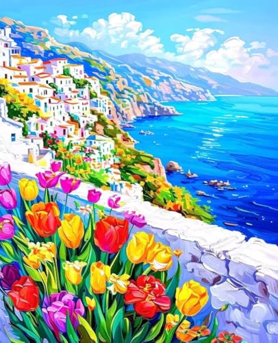 Malen Nach Zahlen Erwachsene Meer, Malen Nach Zahlen Blume DIY Handgemalt Ölgemälde Kit für Anfänger and Kinder, Mit 3-Pinseln und Acrylfarbe, Basteln Erwachsene für Home Zimmer Deko 100x135cm P-99 Malen Nach Zahlen Erwachsene Meer, Malen Nach Zahlen Blume DIY Handgemalt Ölgemälde Kit für Anfänger and Kinder, Mit 3-Pinseln und Acrylfarbe, Basteln Erwachsene für Home Zimmer Deko 100x135cm P-99 von Zoulile