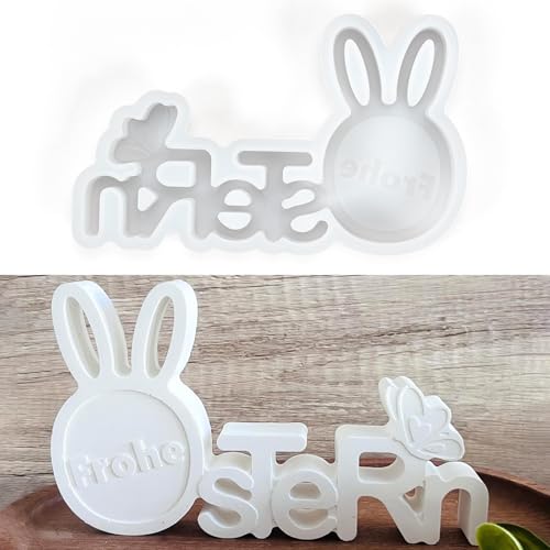 Silikonformen Gießformen, Silikonform Ostern Hase, 3D Silikonformen Gießformen Ostern Hase, Gießform Ostern Hase, Silikon Gießform Ostern Hase for Gips, Sojawachs, Kerzen, Handwerk (E) von Zouwel