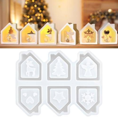 Silikonformen Gießformen Weihnachten, 6 Stück Silikonform Haus, Gießformen Silikon Weihnachten, Kerzenformen Silikon, Weihnachten Giessformen Gipsformen Zum Gießen Silikonformen Gießformen Weihnachten, 6 Stück Silikonform Haus, Gießformen Silikon Weihnachten, Kerzenformen Silikon, Weihnachten Giessformen Gipsformen Zum Gießen von Zouwel