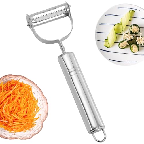 Sparschäler-2 in1 Kartoffelschäler und Julienneschneider, Universalschäler Edelstahl für Kartoffeln, Karotten und Allen Arten von Gemüse & Obst, Gemüseschäler, Julienne Schäler Sparschäler-2 in1 Kartoffelschäler und Julienneschneider, Universalschäler Edelstahl für Kartoffeln, Karotten und Allen Arten von Gemüse & Obst, Gemüseschäler, Julienne Schäler von Zouwel