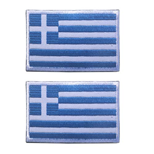 2 x Aufnäher mit Weltnationalflagge, taktisches Moral Patch-Set, HZ5, Griechenland, Medium von ZoyHouse