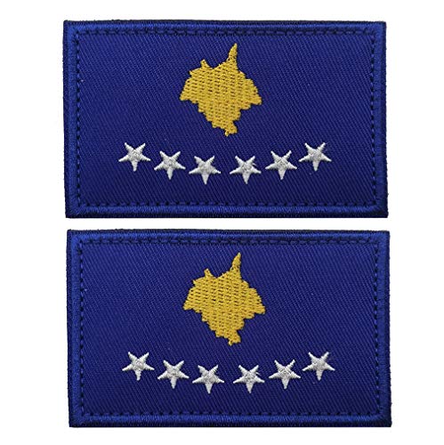 2 x Aufnäher mit Weltnationalflagge, taktisches Moral Patch-Set, HZ5, Kosovo, Medium von ZoyHouse