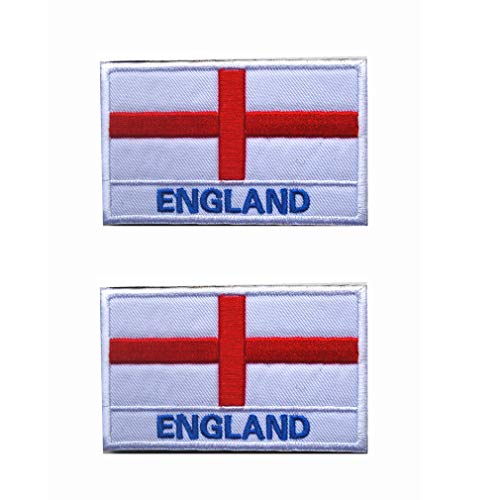 2 x Aufnäher mit Weltnationalflagge, taktisches Moral Patch-Set, HZ5, england, Medium von ZoyHouse