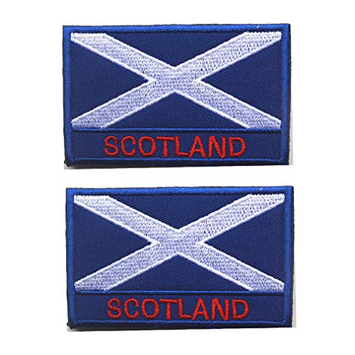 2 x Aufnäher mit Weltnationalflagge, taktisches Moral Patch-Set, HZ5, schottland, Medium von ZoyHouse