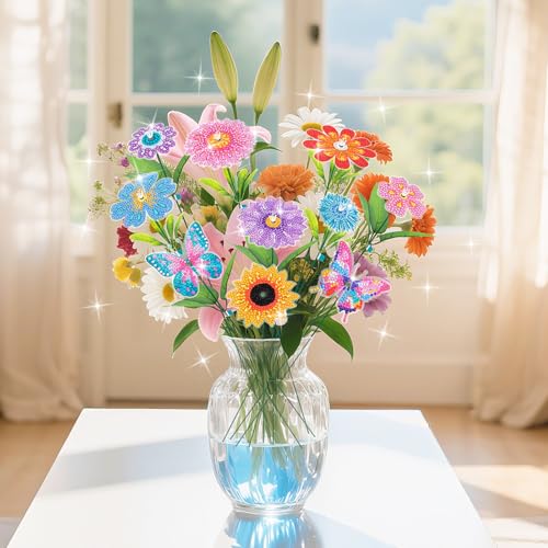 Zoyomax Blumen Basteln Mädchen, Geschenke für Mädchen, Diamond Painting Kinder Blumenstrauß Kreativ Geburtstagsgeschenk, Bastelset Kinder ab 5 6 7 8 9 10 Jahre Zoyomax Blumen Basteln Mädchen, Geschenke für Mädchen, Diamond Painting Kinder Blumenstrauß Kreativ Geburtstagsgeschenk, Bastelset Kinder ab 5 6 7 8 9 10 Jahre von Zoyomax