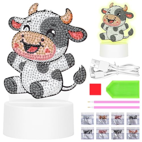 Zoyomax Diamond Painting Nachtlicht, Geschenke Für Mädchen 5 6 7 8 9 10 Jahre, 3D Kreative Diamond Painting Lampe Kalb, Weihnachten Spielzeug Geschenk Für Kinder Ab 6-12 Jahre Zoyomax Diamond Painting Nachtlicht, Geschenke Für Mädchen 5 6 7 8 9 10 Jahre, 3D Kreative Diamond Painting Lampe Kalb, Weihnachten Spielzeug Geschenk Für Kinder Ab 6-12 Jahre von Zoyomax