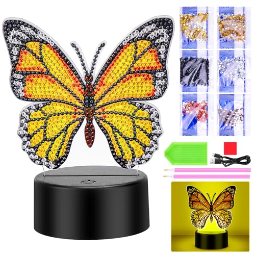 Zoyomax Diamond Painting Nachtlicht, Geschenke für Mädchen 5 6 7 8 9 10 Jahre, 3D Kreative Diamond Painting Schmetterling Lampe, Geburtstag Geschenk für Kinder Mädchen ab 6-12 Jahre Zoyomax Diamond Painting Nachtlicht, Geschenke für Mädchen 5 6 7 8 9 10 Jahre, 3D Kreative Diamond Painting Schmetterling Lampe, Geburtstag Geschenk für Kinder Mädchen ab 6-12 Jahre von Zoyomax