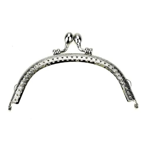 Metall Taschenrahmen 1 Stück 12,5 cm Antik Bronze oder Silber Bogen Metall Geldbörse Rahmen Kussverschluss for DIY Herstellung von Handtaschenzubehör Tasche(Silver) von Zpengtai
