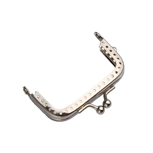Metall Taschenrahmen 1 Stück Quadratischer Geldbörsenrahmen, Kussverschluss, Verschlussklammern, Münztüte, Geprägter Metall-Kupplungsrahmen Tasche(6.5cm) von Zpengtai