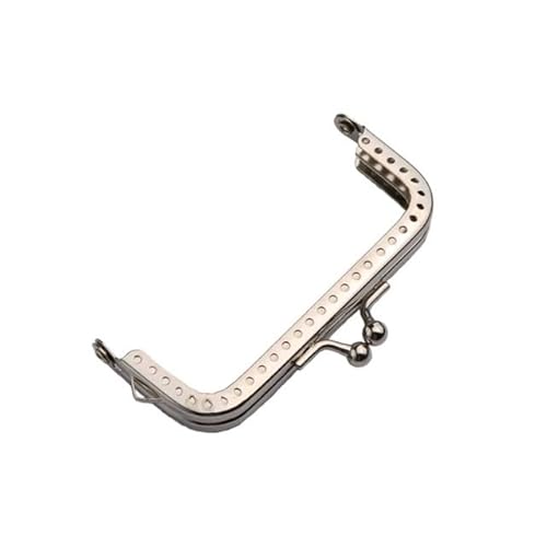 Metall Taschenrahmen 1 Stück Quadratischer Geldbörsenrahmen, Kussverschluss, Verschlussklammern, Münztüte, Geprägter Metall-Kupplungsrahmen Tasche(8.5cm) von Zpengtai