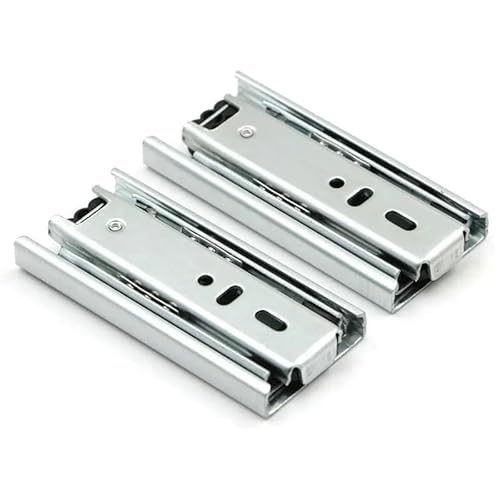 Schubladenschienen 2 Stück kleine Schubladenführungen 4" 6" 8 Zoll, Möbelbeschläge, Schrankschienen, 3 Abschnitte, entfernte Schienenschiene for Schubladenführungen Schubladenschiene(4 inch 10cm) von Zpengtai