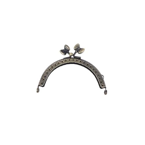 Zpengtai Metall Taschenrahmen 1 Stück Schleife-Knoten-Kopf Metall Geldbörse Rahmen Antik Bronze rund quadratisch Kuss Schließe Griff DIY Clutch Bag Hardware Zubehör Tasche(A) von Zpengtai