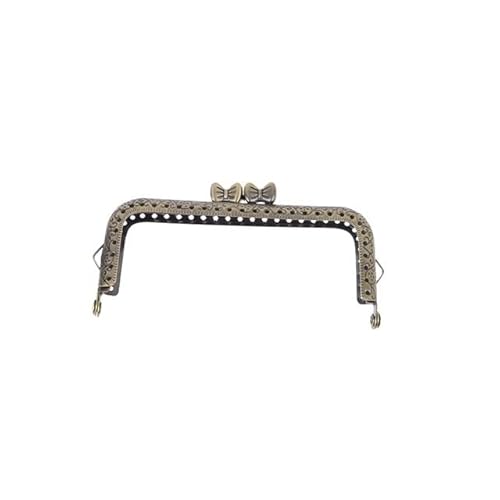 Zpengtai Metall Taschenrahmen 1 Stück Schleife-Knoten-Kopf Metall Geldbörse Rahmen Antik Bronze rund quadratisch Kuss Schließe Griff DIY Clutch Bag Hardware Zubehör Tasche(B) von Zpengtai