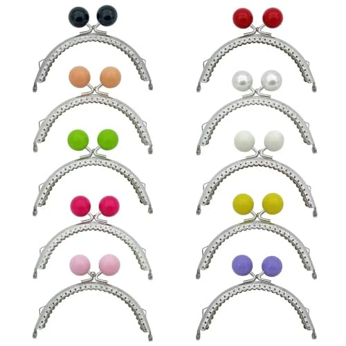 Zpengtai Metall Taschenrahmen 1PC Vintage Geldbörse Verschluss Rahmen Tasche Kuss Verschluss Schloss Metall Geldbörse Rahmen for DIY Handwerk Geldbörse Tasche Machen Tasche(Purple) von Zpengtai