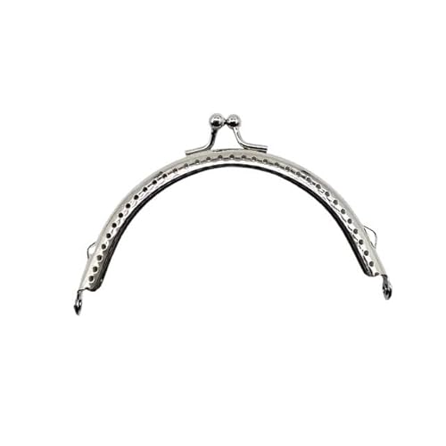 Zpengtai Metall Taschenrahmen 1PCS 6,5/8,5/10,5/12,5/15,5 cm Glänzend Silber Grundlegende Halbkreis Metall Geldbörse Rahmen Kuss Schließe Schloss DIY Tasche Zubehör Tasche(10.5CM) von Zpengtai