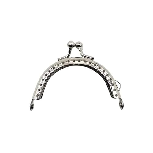 Zpengtai Metall Taschenrahmen 1PCS 6,5/8,5/10,5/12,5/15,5 cm Glänzend Silber Grundlegende Halbkreis Metall Geldbörse Rahmen Kuss Schließe Schloss DIY Tasche Zubehör Tasche(6.5CM) von Zpengtai
