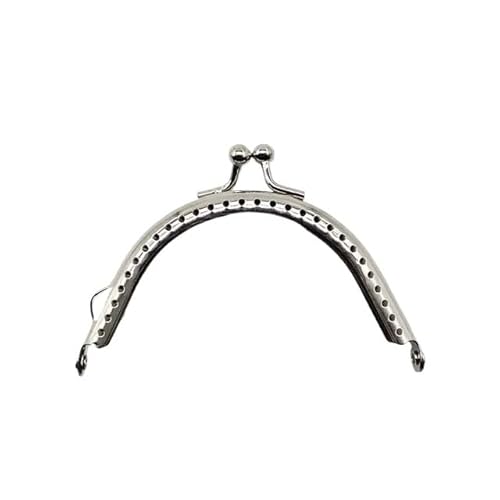 Zpengtai Metall Taschenrahmen 1PCS 6,5/8,5/10,5/12,5/15,5 cm Glänzend Silber Grundlegende Halbkreis Metall Geldbörse Rahmen Kuss Schließe Schloss DIY Tasche Zubehör Tasche(8.5CM) von Zpengtai