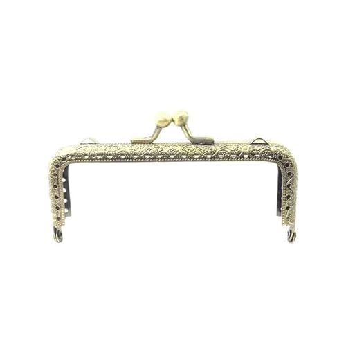 Zpengtai Metall Taschenrahmen 6,5/7,5/8,5/10,5/12,5/15/18/20 cm DIY Metall Quadratischen Rahmen Geldbörse Griff Münze Taschen Metall Kuss Schließe Schloss Rahmen Zubehör Tasche(10.5cm) von Zpengtai