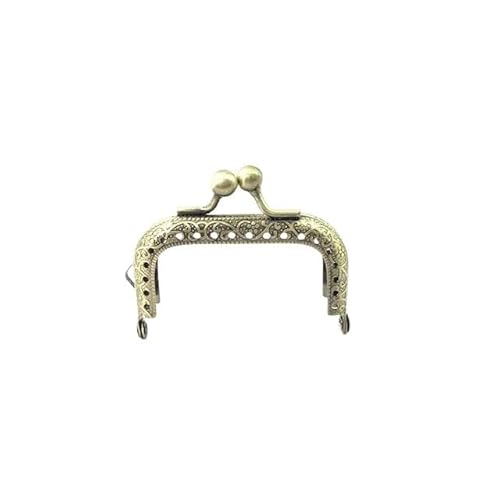 Zpengtai Metall Taschenrahmen 6,5/7,5/8,5/10,5/12,5/15/18/20 cm DIY Metall Quadratischen Rahmen Geldbörse Griff Münze Taschen Metall Kuss Schließe Schloss Rahmen Zubehör Tasche(6.5cm) von Zpengtai