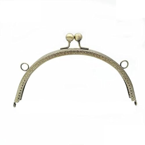 Zpengtai Metall Taschenrahmen 8,5/10,5/12,5/15/20,5 cm DIY Metall Halbkreis Rahmen Geldbörse Griff Münze Taschen Metall Kuss schließe Schloss Rahmen Zubehör Tasche(20.5cm) von Zpengtai