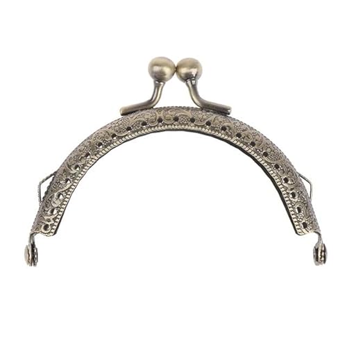 Zpengtai Metall Taschenrahmen 8,5 cm Halbkreis Metall Geldbörse Rahmen Verschluss Verschluss Griff for Tasche Brieftasche Griff Kupplung DIY Tasche Zubehör 5 Farben Tasche(Bronze) von Zpengtai