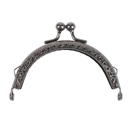 Zpengtai Metall Taschenrahmen 8,5 cm Halbkreis Metall Geldbörse Rahmen Verschluss Verschluss Griff for Tasche Geldbörse Griff Kupplung 5 Farben DIY Handwerk Tasche Zubehör Tasche(Noir) von Zpengtai