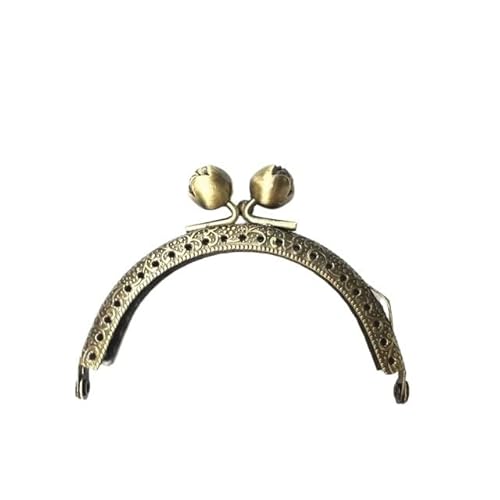 Zpengtai Metall Taschenrahmen 8,5 cm Rosenkopf Metall Geldbörse Rahmengriff for Clutch Bag Münze Kuss Schließe Schloss Antik Bronze Hardware Taschenzubehör Tasche(Bronze) von Zpengtai