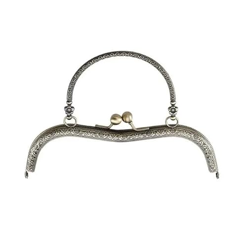 Zpengtai Metall Taschenrahmen Geldbörse Rahmen Kuss Verschluss Vintage Metall Geldbörse Verschluss Rahmen Tasche Rahmen Schnalle DIY Handwerk Tasche(Bronze-) von Zpengtai