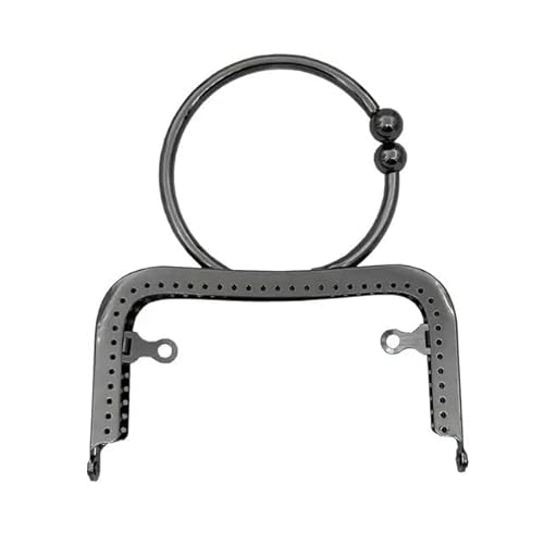 Zpengtai Metall Taschenrahmen Geldbörse Verschluss Rahmen Tasche Kuss Verschluss Verschluss Vintage Metall Geldbörse Rahmen for DIY Handwerk Geldbörse Tasche Herstellung Tasche(Noir) von Zpengtai