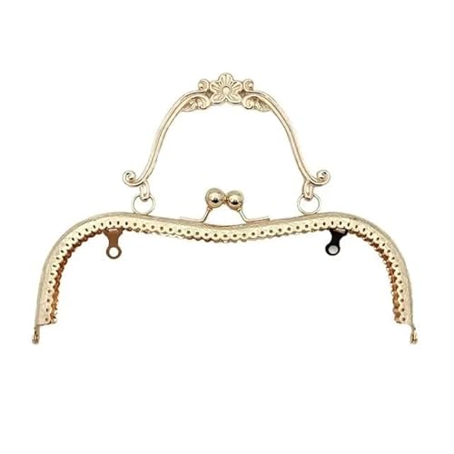 Zpengtai Metall Taschenrahmen Geldbörsen-Verschluss-Rahmen, Kuss-Verschluss, Metall-Geldbörsen-Rahmen for die Herstellung von DIY-Handtaschen Tasche(Gold-) von Zpengtai
