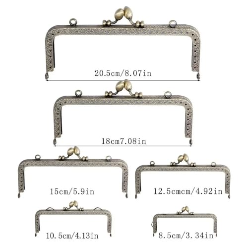 Zpengtai Metall Taschenrahmen Geldbörsenrahmen Mit Vintage-Muster, Kussverschluss, Metall-Geldbörsenverschluss, Kussverschlussverschluss, Geldbörsenrahmentasche, Tasche(10.5cm) von Zpengtai