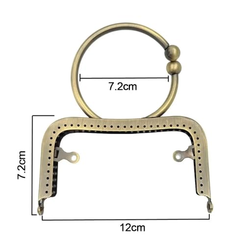 Zpengtai Metall Taschenrahmen Metall Geldbörse Rahmen Kuss Verschluss Tasche Vintage Geldbörse Verschluss Rahmen Geldbörse Rahmen Henkel Taschenzubehör Tasche(Silver) von Zpengtai