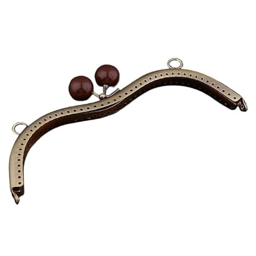 Zpengtai Metall Taschenrahmen Metallrahmen, Kussverschluss, Schlossbogen for Nähen von Handtaschen, Geldbörsen, Münztüten, 19 cm Tasche(Brown) von Zpengtai