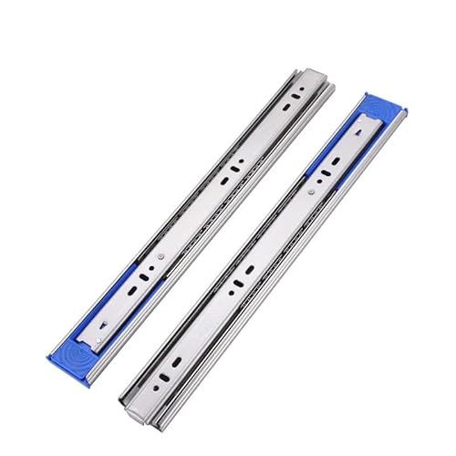 Zpengtai Schubladenschienen 45 mm Edelstahl-Schubladenführungen, Rebound-Schubladenschiene, 10-22 Zoll Schrankschiene, dreiteilige Schrankführung, Möbelbeschläge Schubladenschiene(14 inch (35cm)) von Zpengtai