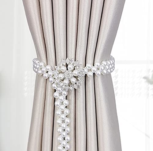 Zpengtai Vorhang Raffhalter 2 STÜCK Vorhang Raffback Elastic Halter Haken Schnalle Clip Hübsches und Mode Polyester Dekorative Home Accessorie Gardinenhalter(09) von Zpengtai