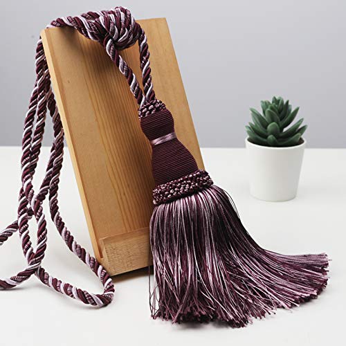 Zpengtai Vorhang Raffhalter 2 STÜCKE Quasten Vorhang Risse Home Decoration Vorhanghalter Schnalle Seil Vorhang Hängende Kugeln for Wohnzimmer Schlafzimmer Zubehör Gardinenhalter(Purple) von Zpengtai