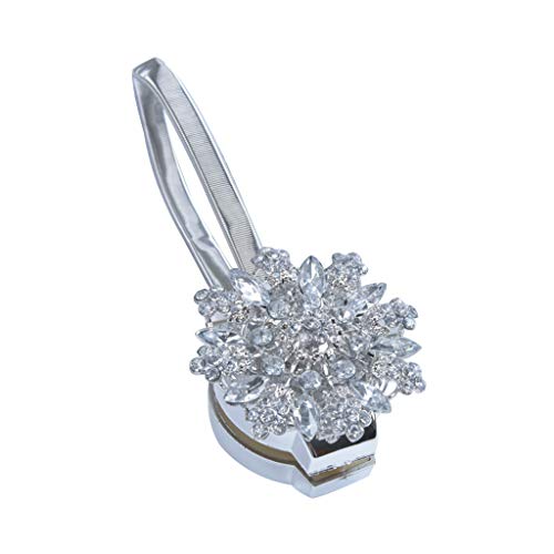 Zpengtai Vorhang Raffhalter 2 Stück magnetische Vorhang Raffbacks, Bequeme drapierende Krawatten, dekorativer Seil-Holdback-Halter for große, breite oder Dicke Fenster-Drapen Gardinenhalter(Silver) von Zpengtai
