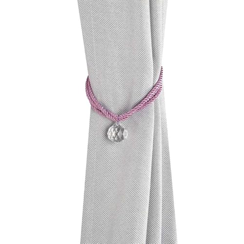 Zpengtai Vorhang Raffhalter 2 stück Kristallperlen Vorhang Rindsback Bling Diamant Bandage Seil Zubehör Vorhänge Halter Schnalle Krawatte Home Dekorative Gardinenhalter(Purple) von Zpengtai
