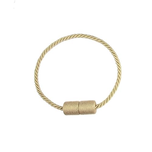 Zpengtai Vorhang Raffhalter 2 stück magnetischer Vorhang Raffa Raum Zubehör Zylinder Hängende Kugelfenster Drapierhalter Schnalle Strap Seil Vorhang Dekoration Gardinenhalter(Gold) von Zpengtai