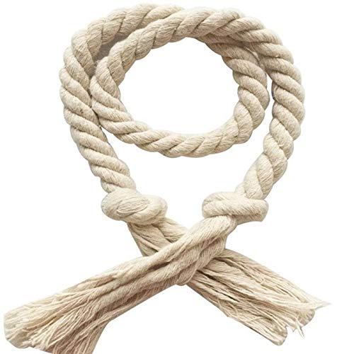 Zpengtai Vorhang Raffhalter 2 stücke/Satz Solide Farbe Leinen Vorhang Schnallen Seil Vorhang Clip Rissehalter Clips Vorhänge Hand Baumwolle Leinen Seil Zubehör Gardinenhalter(01) von Zpengtai