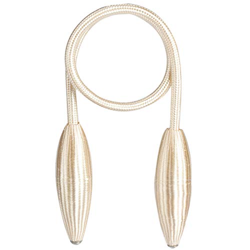 Zpengtai Vorhang Raffhalter 2 stücke Beliebige Form Starke Vorhang Raffbacks Plüsch Legierung Hängende Gürtel Seile Vorhang Holdback Vorhangstangen Accessoires Gardinenhalter(Beige) von Zpengtai