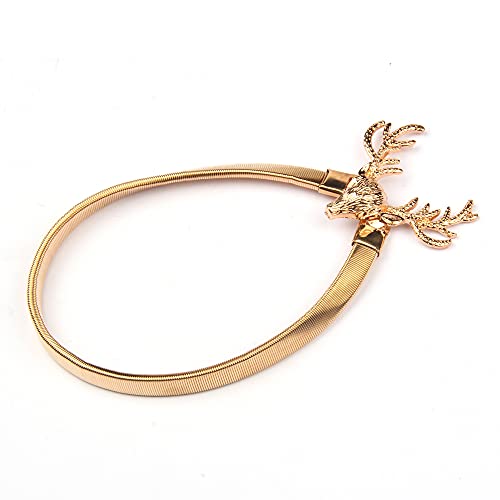 Zpengtai Vorhang Raffhalter 2 stücke Feder Elastisch Dehnbare Vorhangclip Dekor Vorhänge Inhaber Raffback Schnalle for Dekoration Zubehör Modern Gardinenhalter(Gold Deer) von Zpengtai